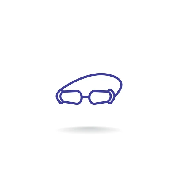 Icono de gafas accesorias — Vector de stock