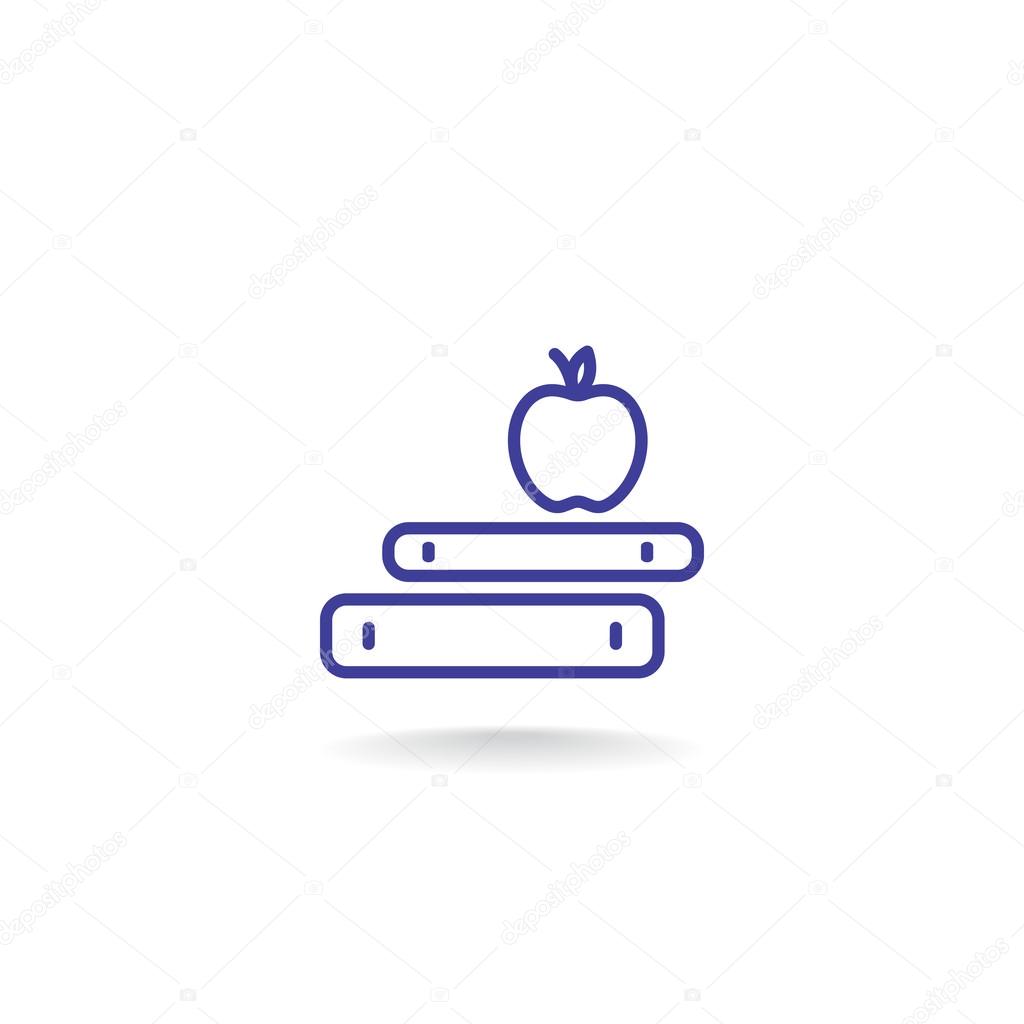 books and apple icon