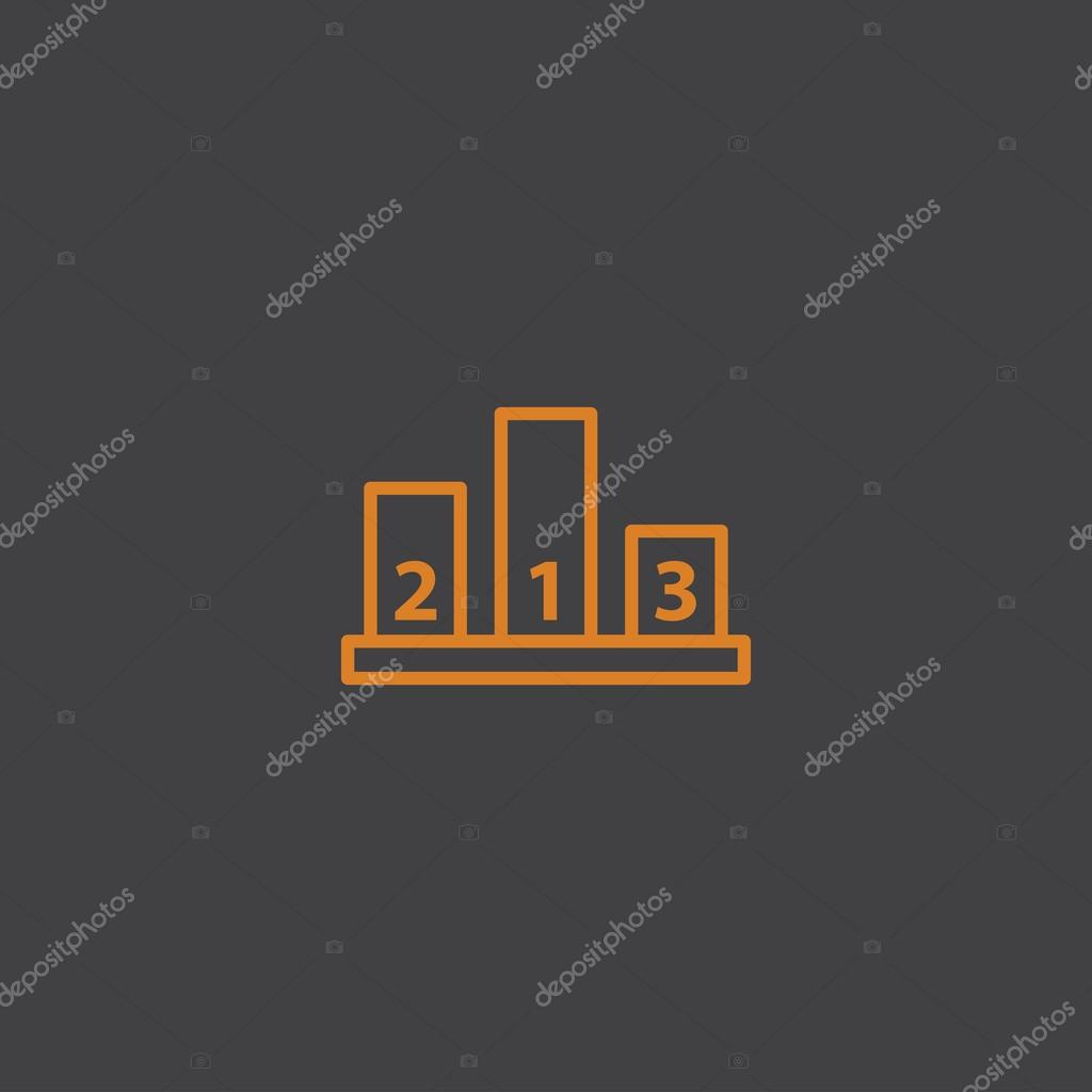 Winner podium icon. sport champion symbol. vector illustration