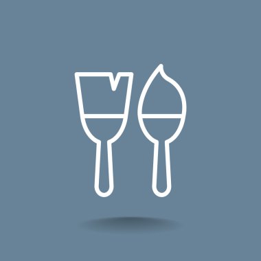 iki fırçaları simgeler