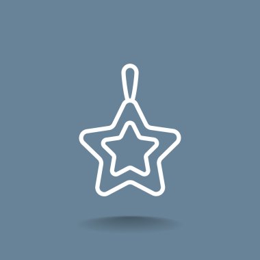 Noel yıldızı simge. 