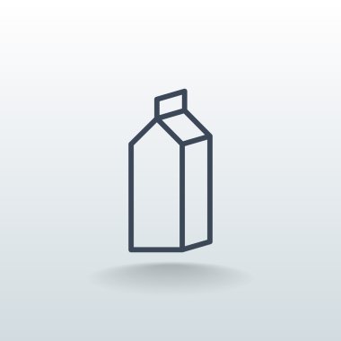 Süt simgesi için kağıt kapsayıcı