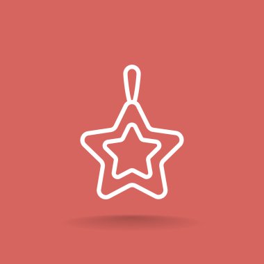 Noel yıldızı simge. 