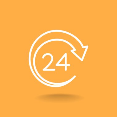 twenty four hours icon clipart