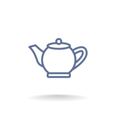 çaydanlık anahat simgesini