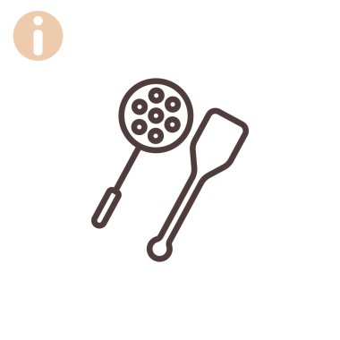 kaşık ve tahta spatula simgesi