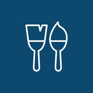 iki fırçaları simgeler