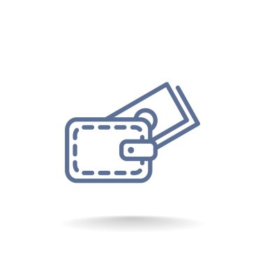 Para simgesi olan cüzdan