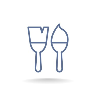 iki fırçaları simgeler