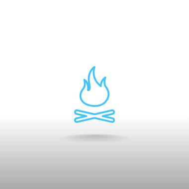 yanan kamp ateşi simgesi