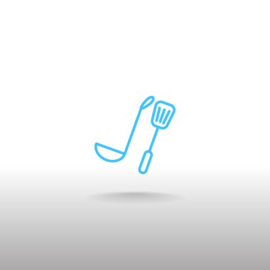 Kepçe ve spatula simgesi