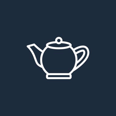 çaydanlık anahat simgesini