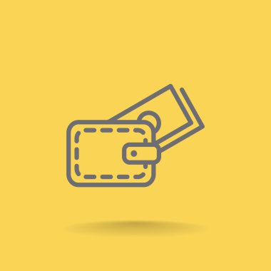 Para simgesi olan cüzdan