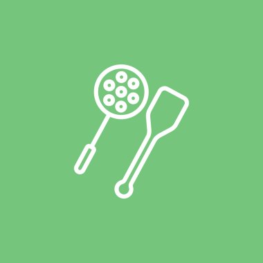 kaşık ve tahta spatula simgesi