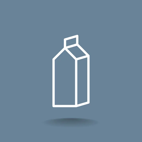 Contenedor de papel para la leche icono — Vector de stock