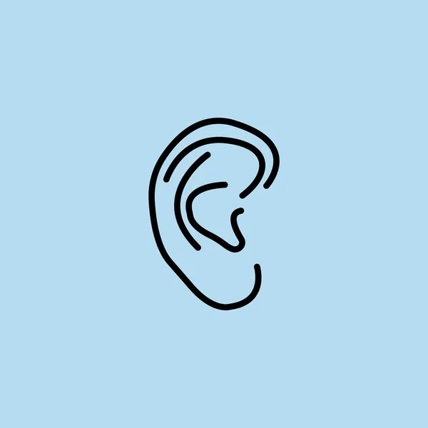 Human ear icon — Stock Vector