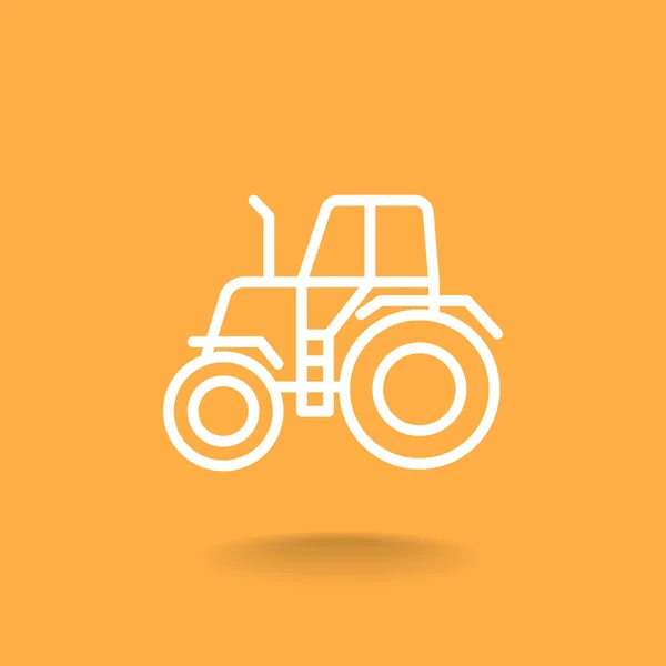 Contorno icono del tractor — Vector de stock