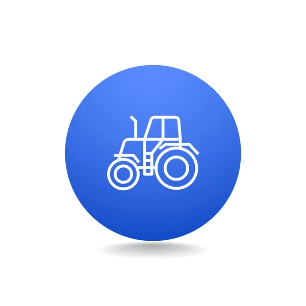 Contorno icono del tractor — Vector de stock