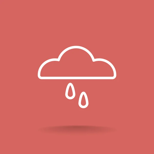 Хмара і піктограма дощу — стоковий вектор