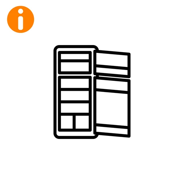 Keuken koelkast pictogram — Stockvector