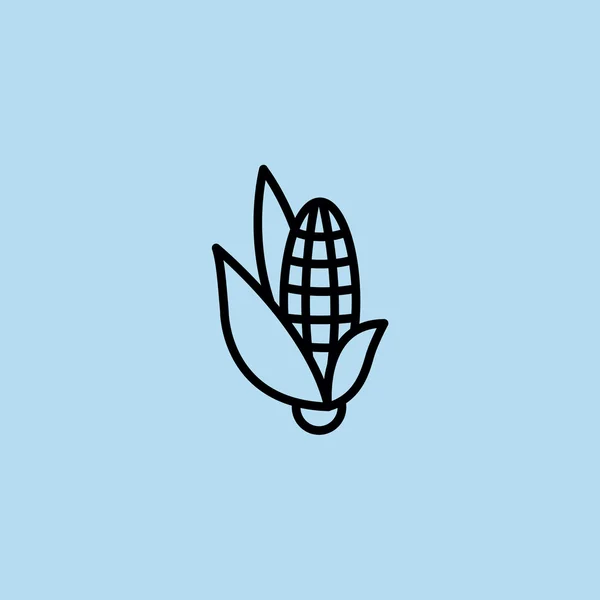 Icono de maíz plano — Archivo Imágenes Vectoriales