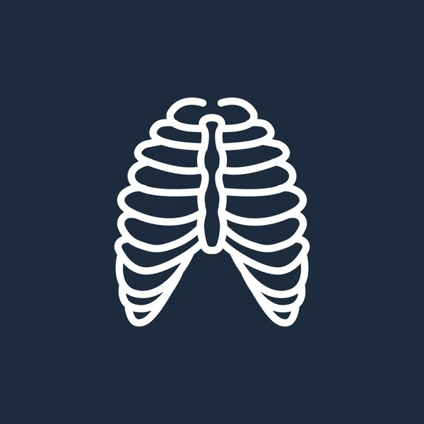 Icône thorax humain — Image vectorielle