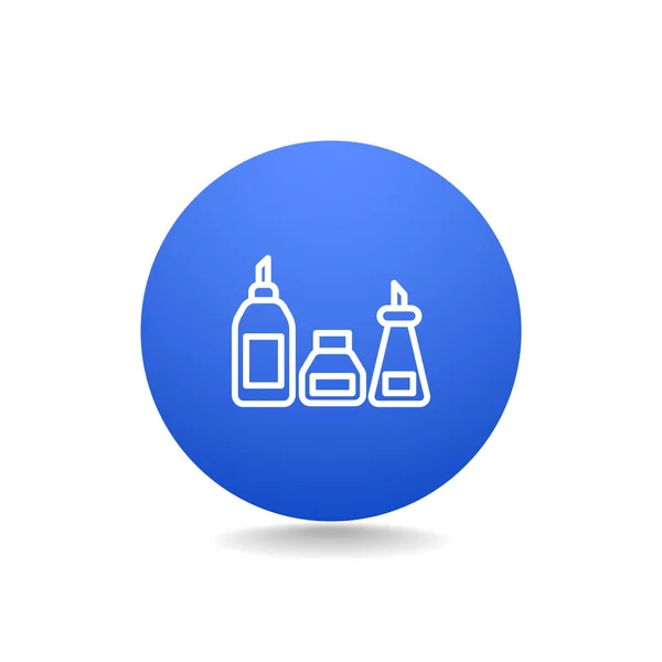 Konyhai üvegek ikon beállítása — Stock Vector