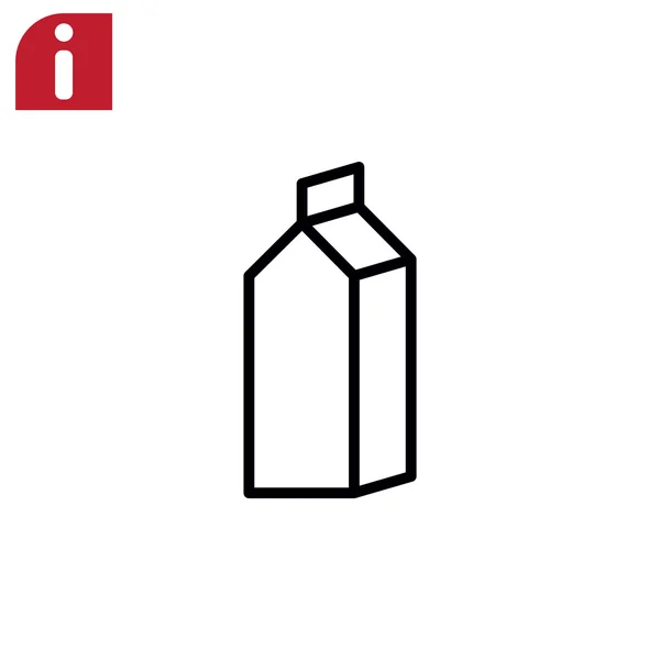 Papiercontainer für Milch-Symbol — Stockvektor