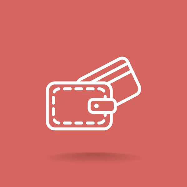 Plånbok med kreditkort ikon — Stock vektor