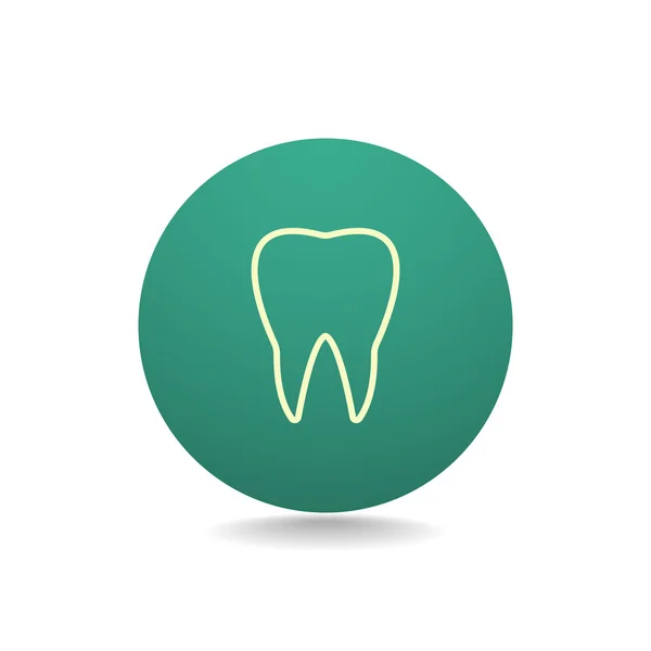 Ícone de dente humano —  Vetores de Stock