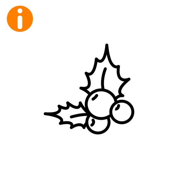 Icono de las bayas Holly — Vector de stock