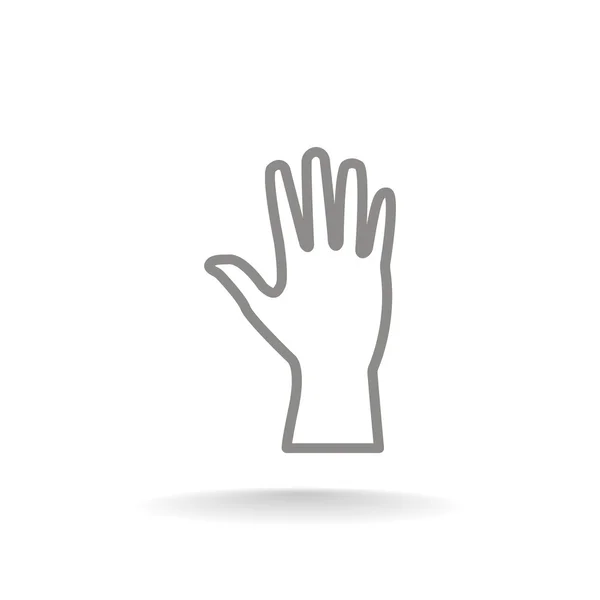 Icône web main humaine — Image vectorielle