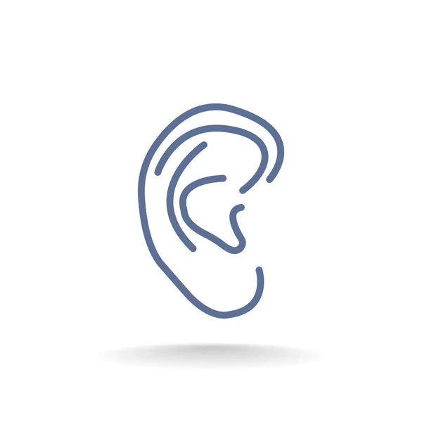 Icona orecchio umano — Vettoriale Stock
