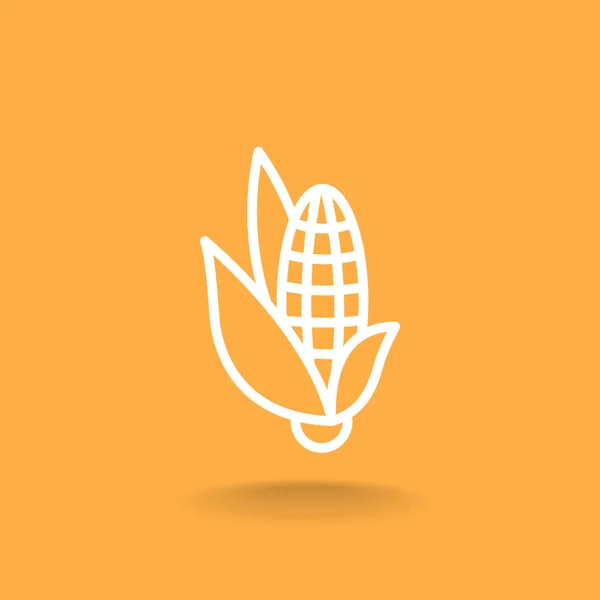 Ícone de milho plano — Vetor de Stock