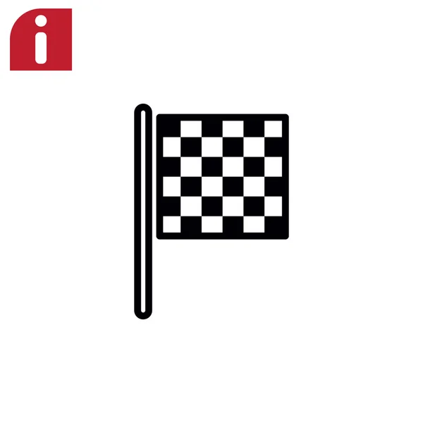 Checkered Racing Flag icono — Archivo Imágenes Vectoriales