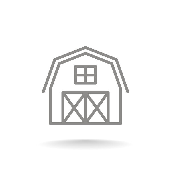 Flat hangar icon