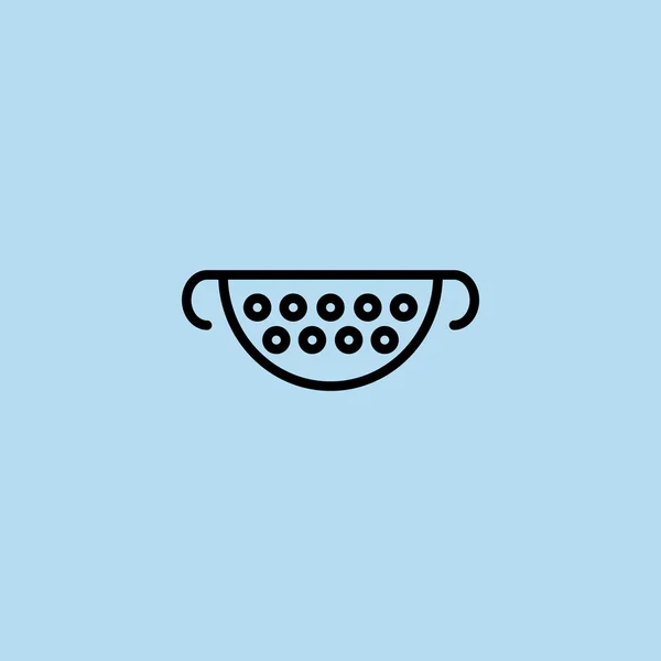 Icono de colador de cocina — Vector de stock