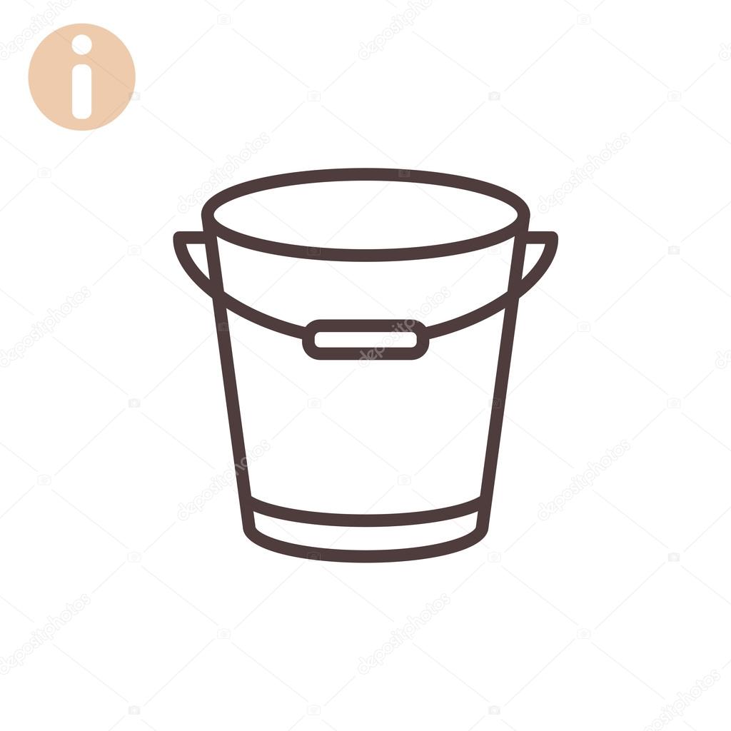 Outline bucket icon