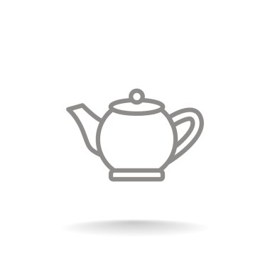 çaydanlık anahat simgesini