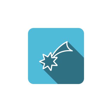 Noel yıldızı düz simgesi.