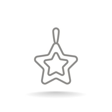 Noel yıldızı simge. 