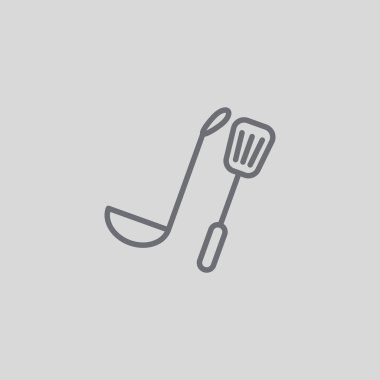 Kepçe ve spatula simgesi