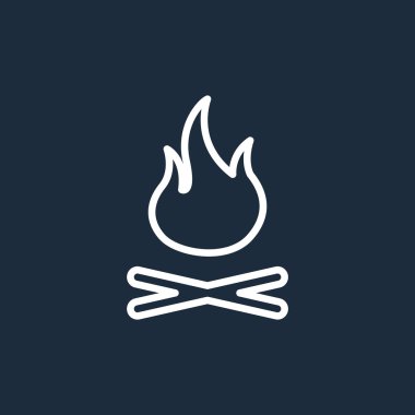 yanan kamp ateşi simgesi