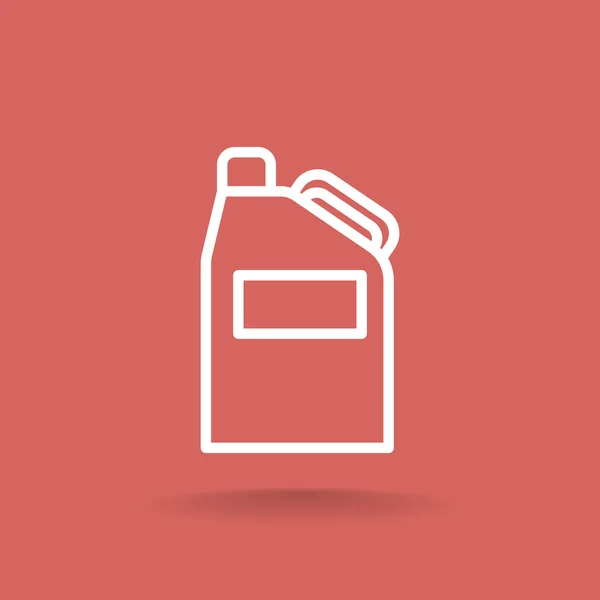 Jerrycan con icono de aceite — Archivo Imágenes Vectoriales