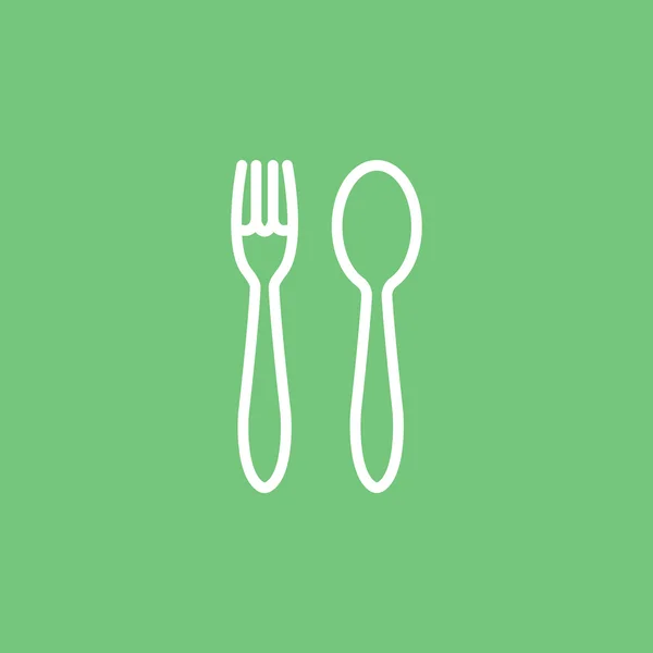 Tenedor cuchara icono — Vector de stock