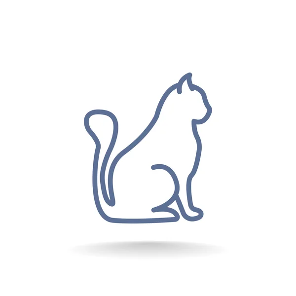 Kontur kot ikona — Wektor stockowy