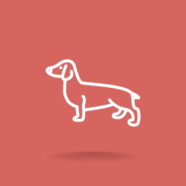 Icona Basset Hound — Vettoriale Stock