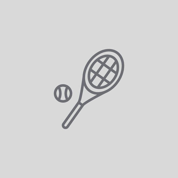Tennis racket with ball icon