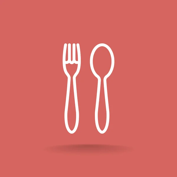 Fork spoon icon — Stock Vector