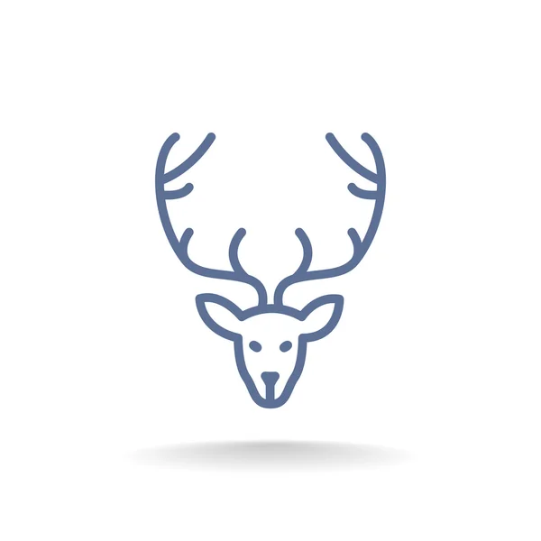 Tête de cerf icône — Image vectorielle